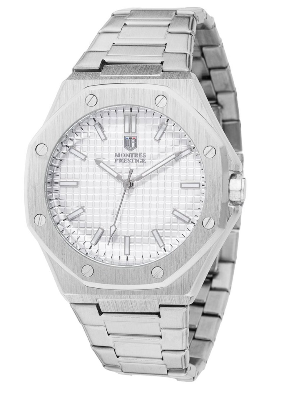 $99 Montres Prestige X Invicta Men's Silver Steel Quartz Watch (MPW-0249) NIB